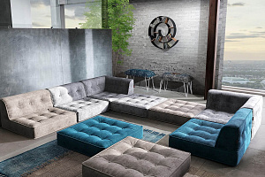 П-образный диван Гоа от Gliver в гостиной